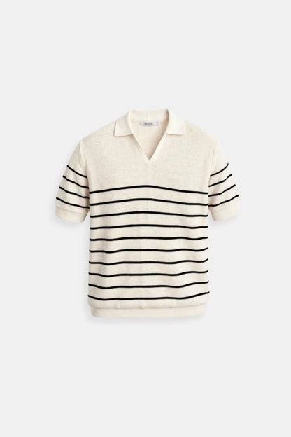 Camiseta polo de rayas para hombre con mangas cortas – Atemporal y versátil