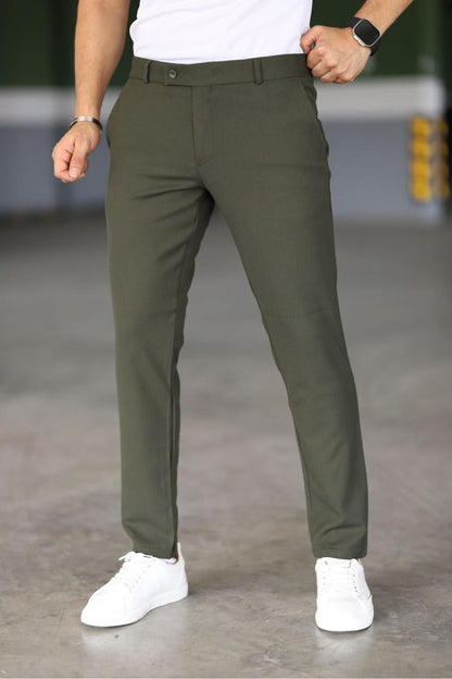 Malte | Pantalones Chinos Slim Fit Verde Oscuro