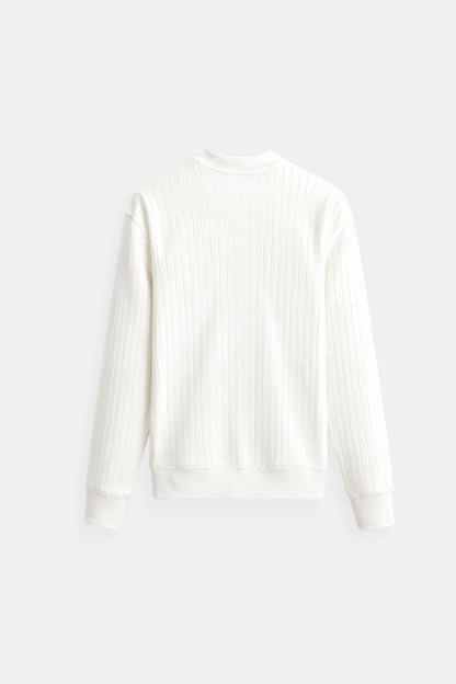 Luca | Camiseta de manga larga de canalé para hombres – Minimalista y versátil