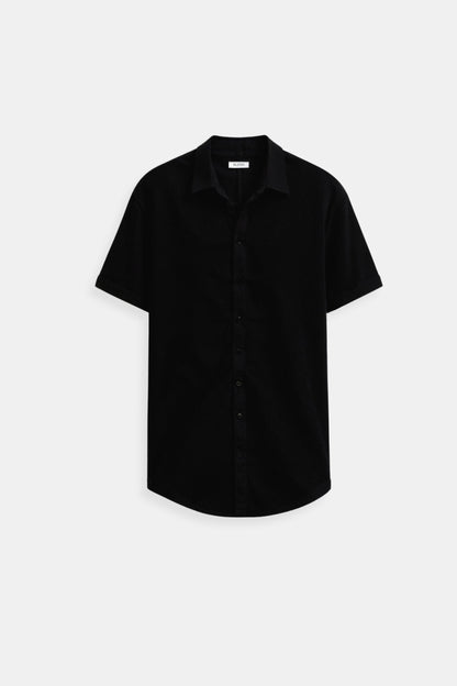Camisa de lino clásica de manga corta