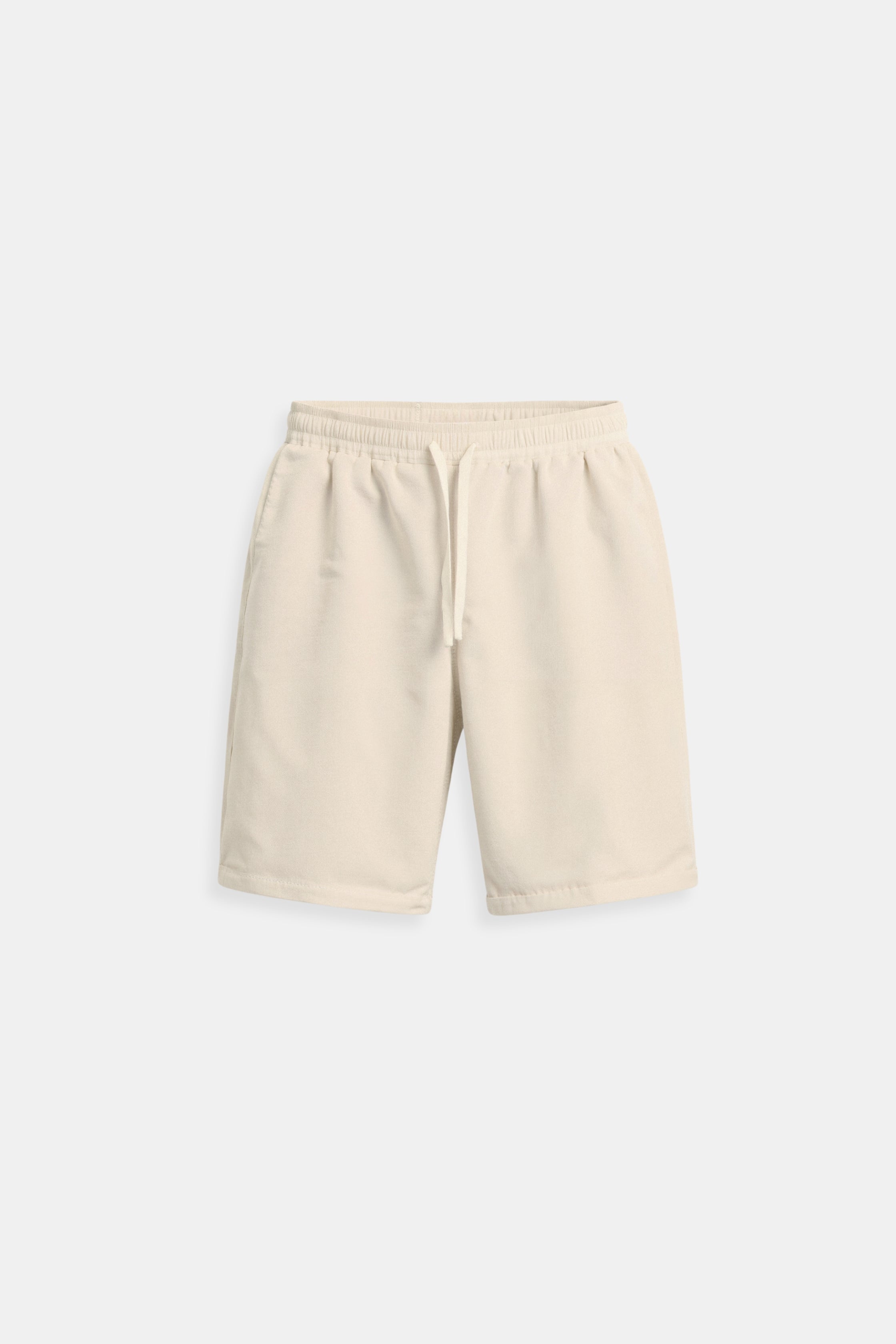 Pantalones Cortos para Hombre en Beige con Cordonera – Comodidad Minimalista