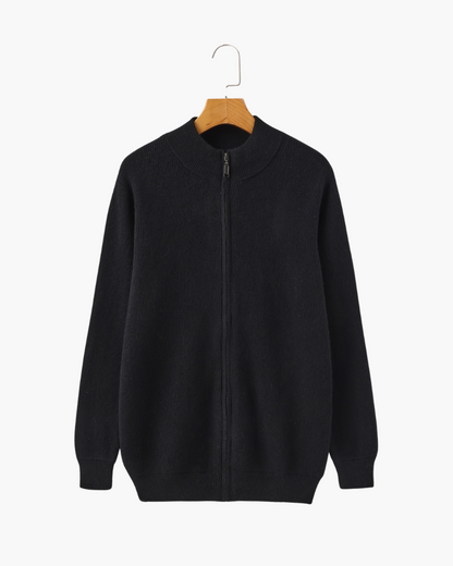 Wesley | Chaqueta de punto con cremallera de cachemira para hombres