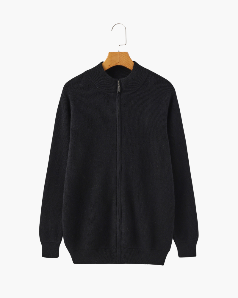 Wesley | Chaqueta de punto con cremallera de cachemira para hombres