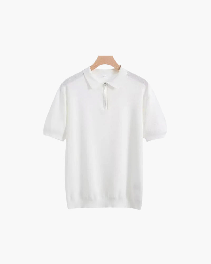 Brooks | camiseta de polo de manga corta para hombres con media cremallera