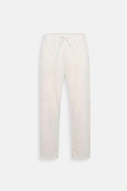 Luca | Pantalones de chándal blancos para hombre con cordón