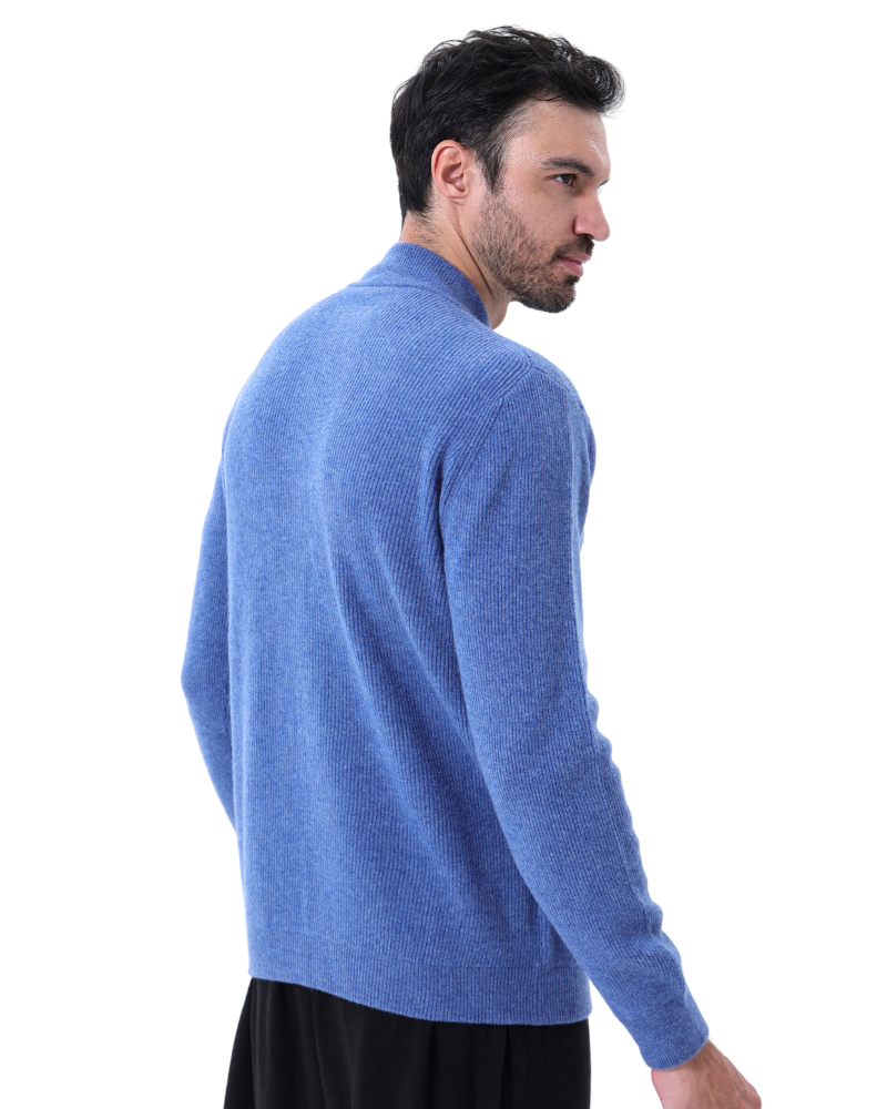 Wesley | Chaqueta de punto con cremallera de cachemira para hombres