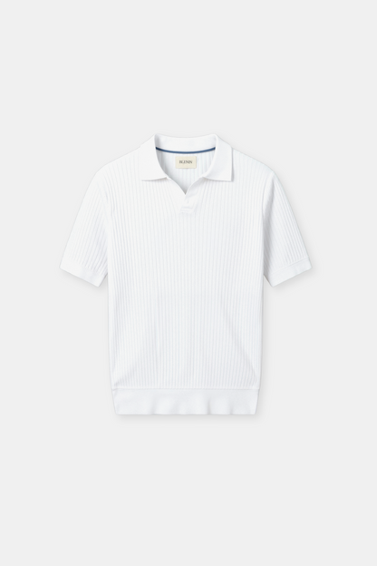 Camiseta polo de hombre de canalé con mangas cortas – Elegante y Atemporal