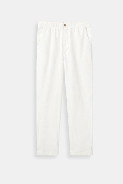 Killian | Pantalón Beige para Hombre con Cintura Elástica y Cierre de Botón