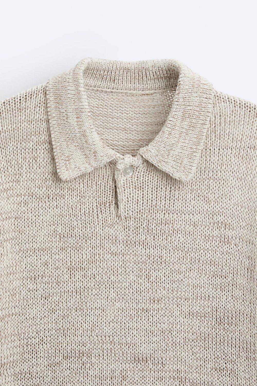 Pólo de punto casual con estilo vintage