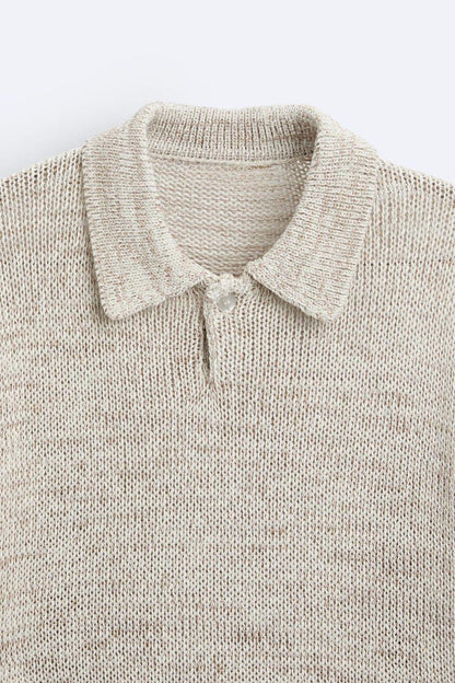 Pólo de punto casual con estilo vintage