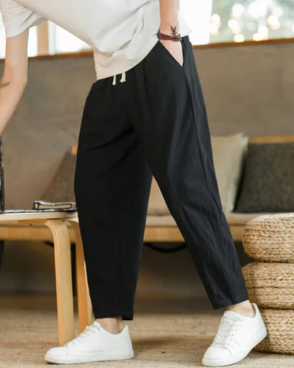 Jeremiah | Pantalones de verano con pliegues y corte relajado