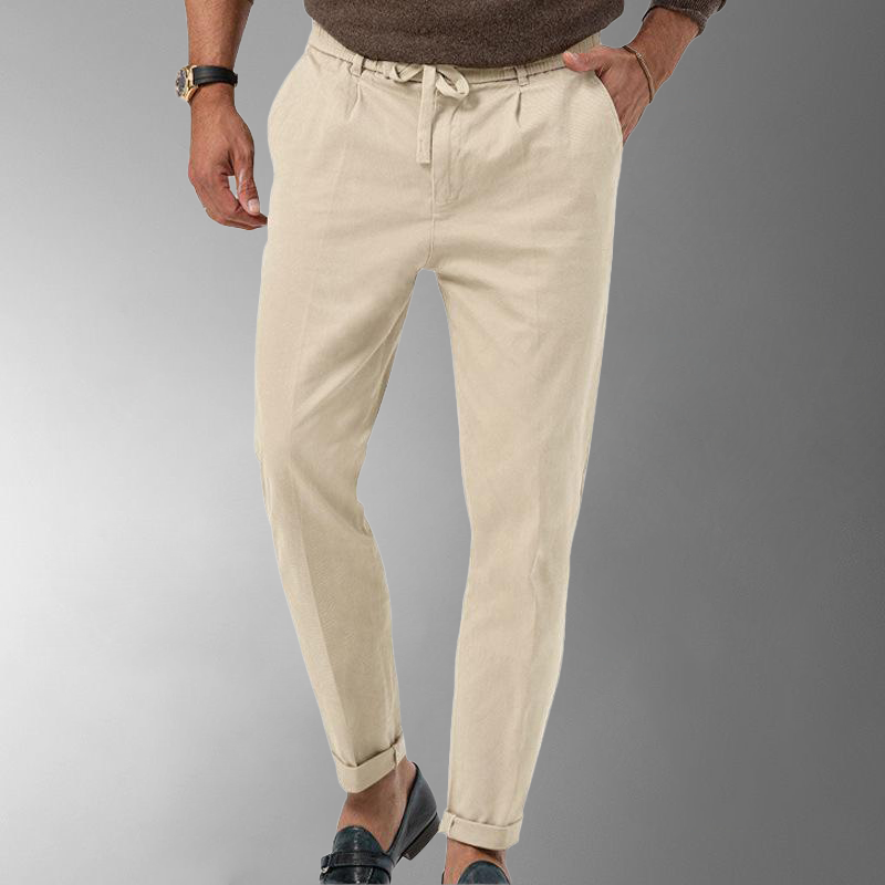 Vincent | Pantalones de pana elegantes con cordón