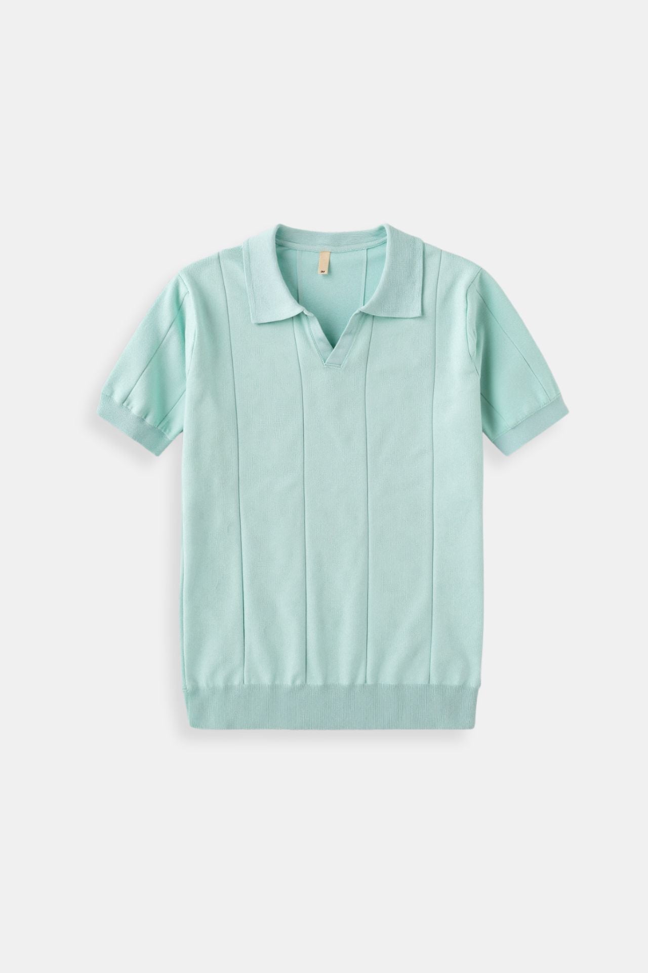 Poloshirt de punto retro en verde menta