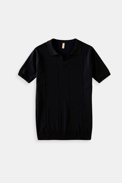 Poloshirt de punto retro en verde menta