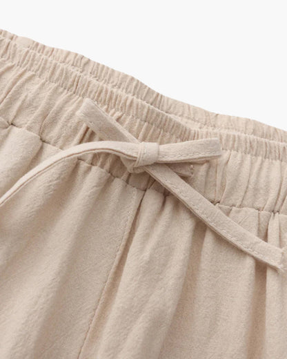 Nicholas | Conjunto de verano de Old Money de 3 piezas con camisa de lino, pantalón y mocasines de ante