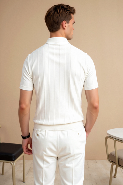 Elegantes camisetas polo para hombres en blanco – Minimalistas y atemporales