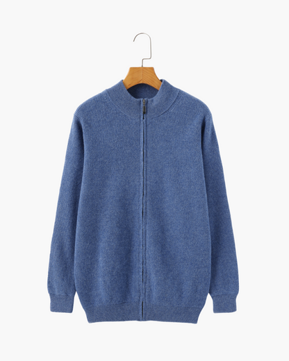 Wesley | Chaqueta de punto con cremallera de cachemira para hombres