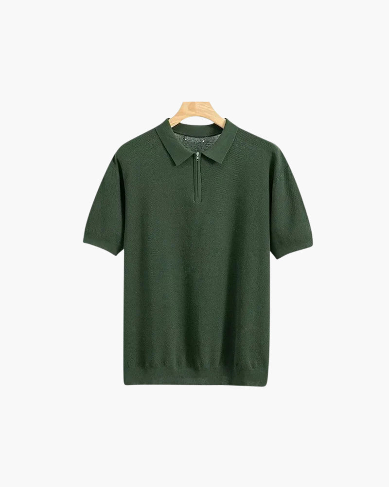 Brooks | camiseta de polo de manga corta para hombres con media cremallera