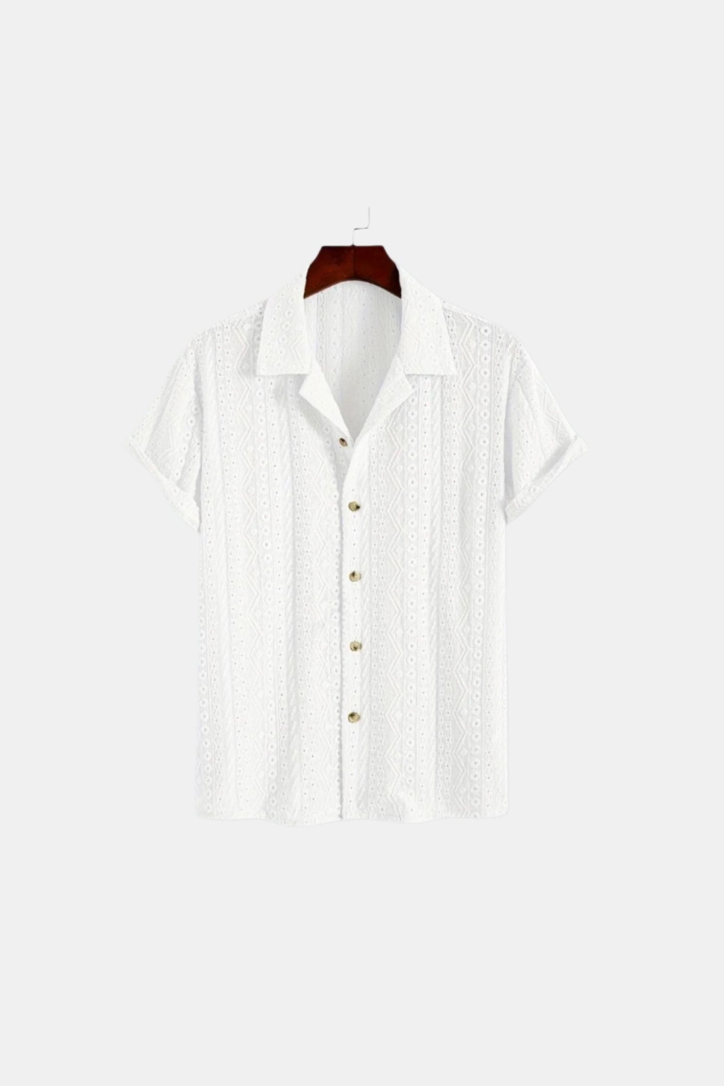 Camisa de ganchillo ligera con manga corta