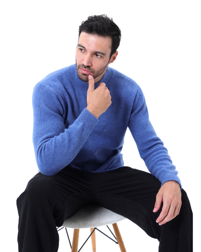 Wesley | Chaqueta de punto con cremallera de cachemira para hombres