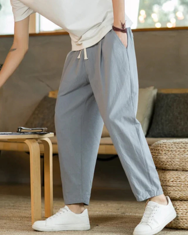 Jeremiah | Pantalones de verano con pliegues y corte relajado