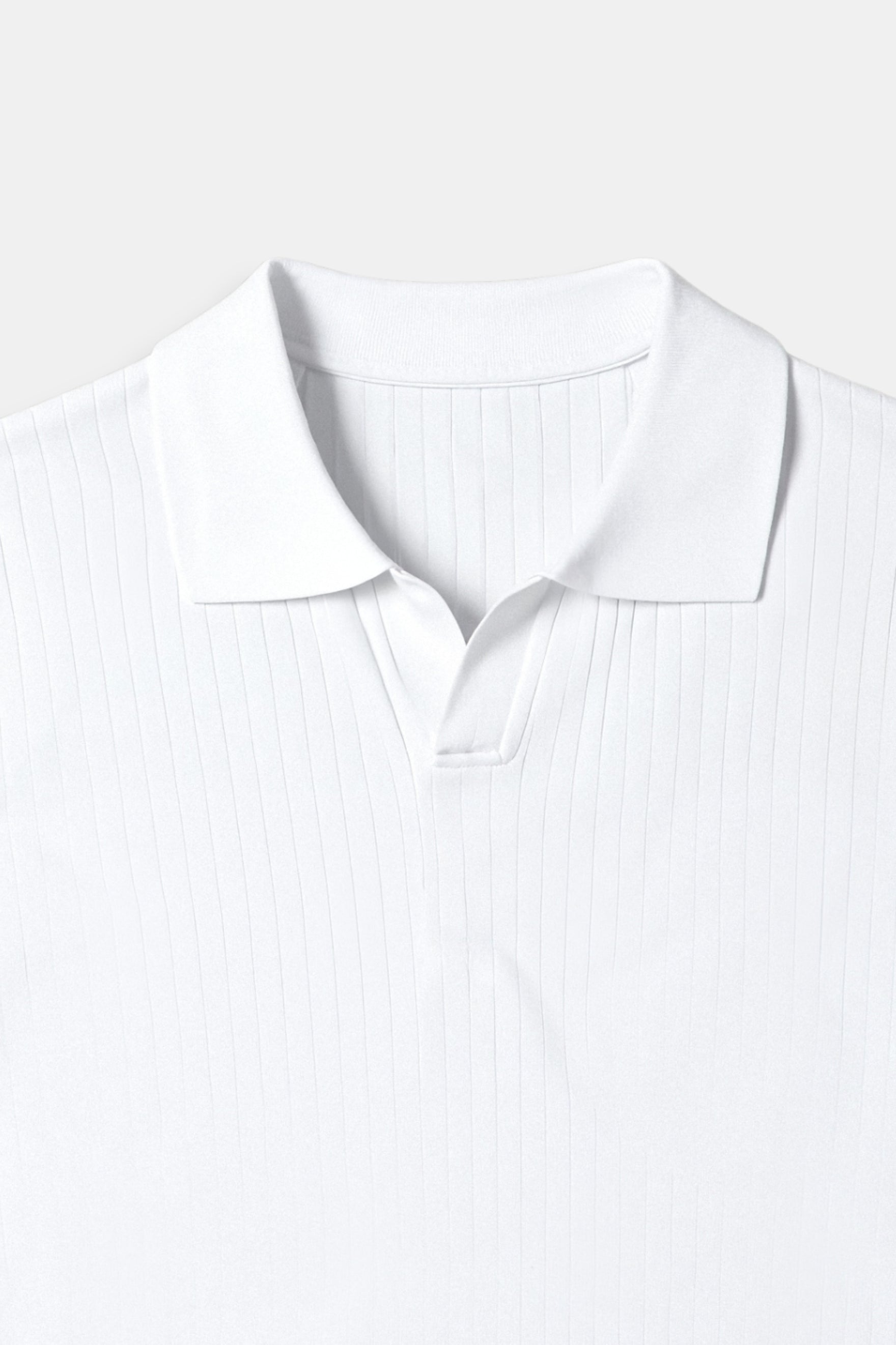 Camiseta polo de hombre de canalé con mangas cortas – Elegante y Atemporal