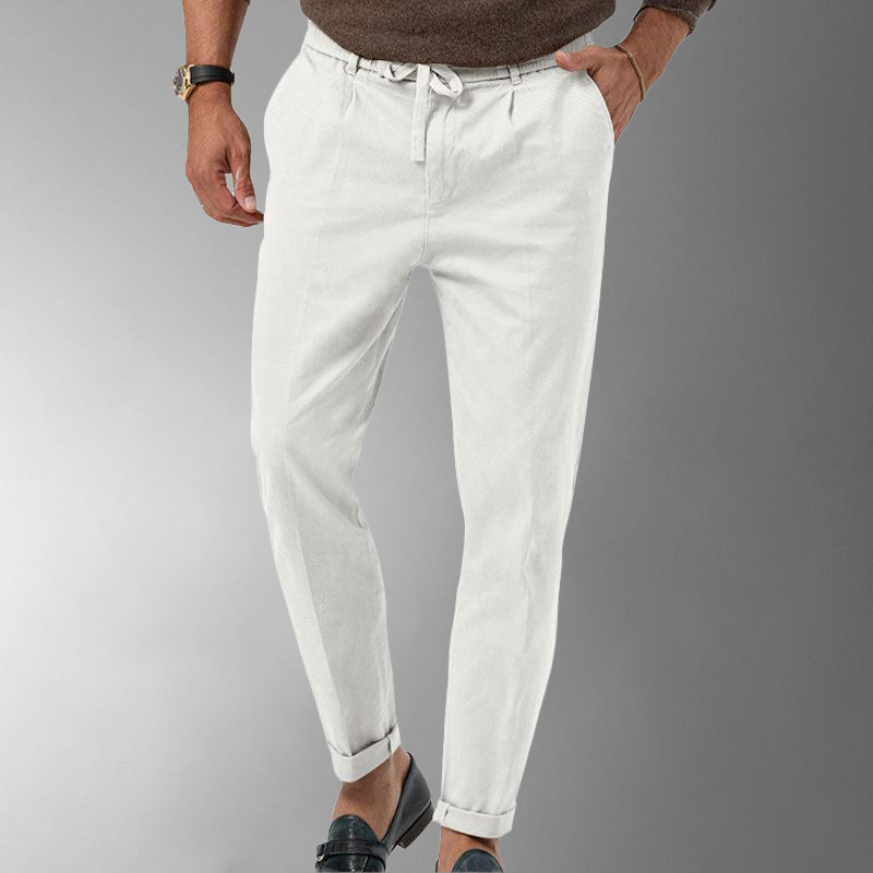 Vincent | Pantalones de pana elegantes con cordón