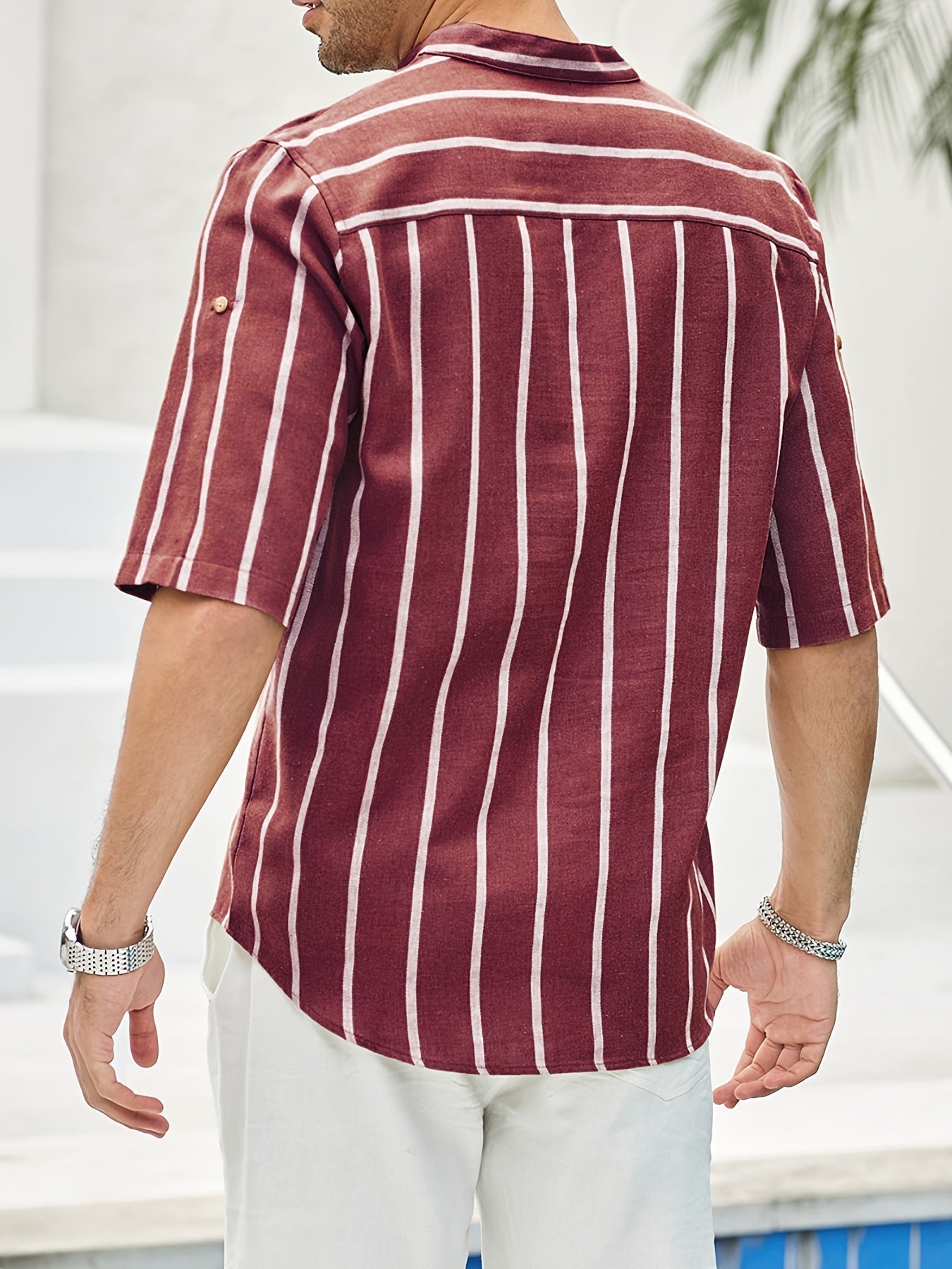 Samuel | Camisa de verano de manga corta con patrón de rayas