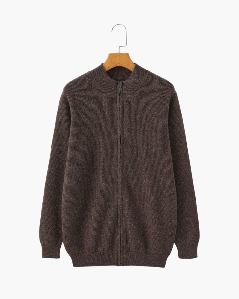 Wesley | Chaqueta de punto con cremallera de cachemira para hombres