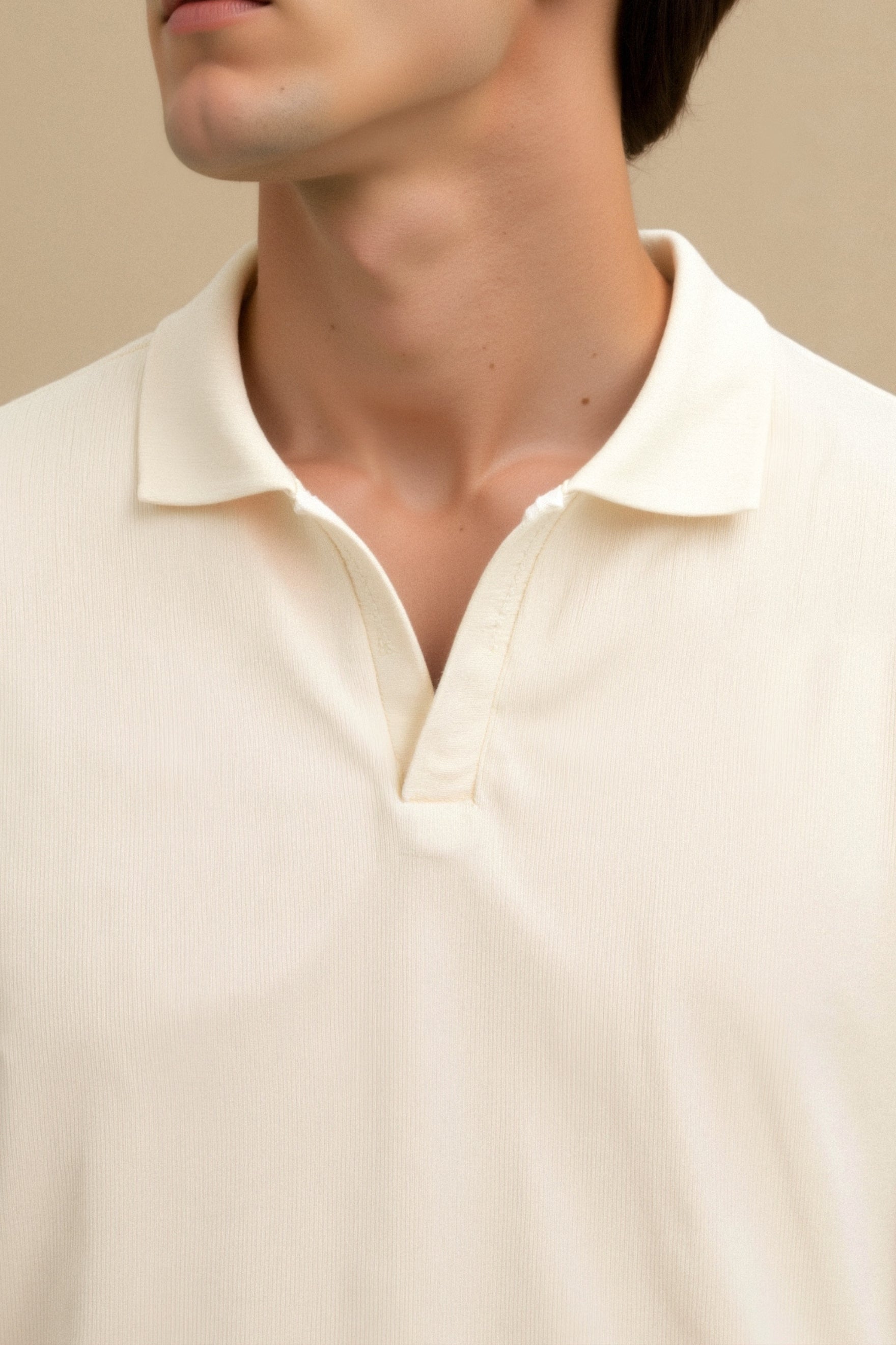Camisa Polo para Hombre en Beige – Elegante y Atemporal