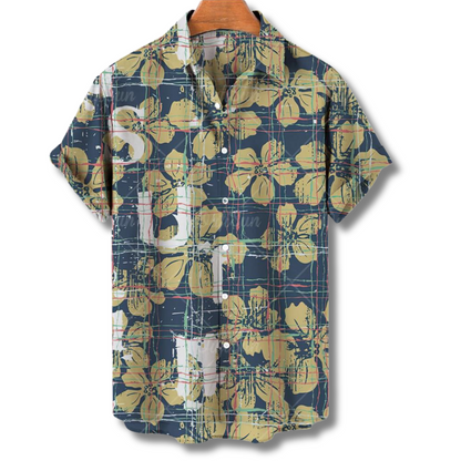 Michael | Camisa de manga corta hawaiana con estampado floral