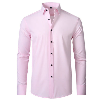 Benjamin | Camisa de Negocios Clásica Slim Fit Elástica de Manga Larga