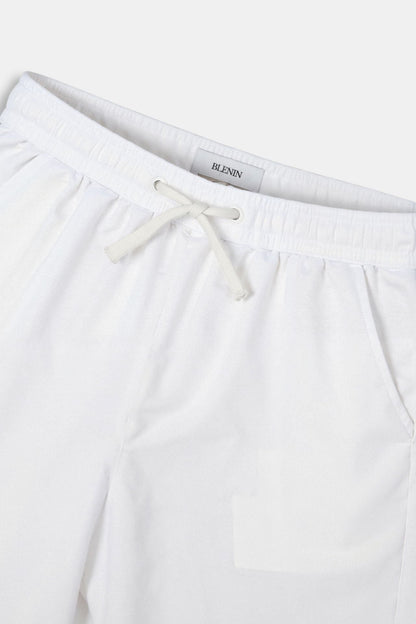 Luca | Pantalones de chándal blancos para hombre con cordón