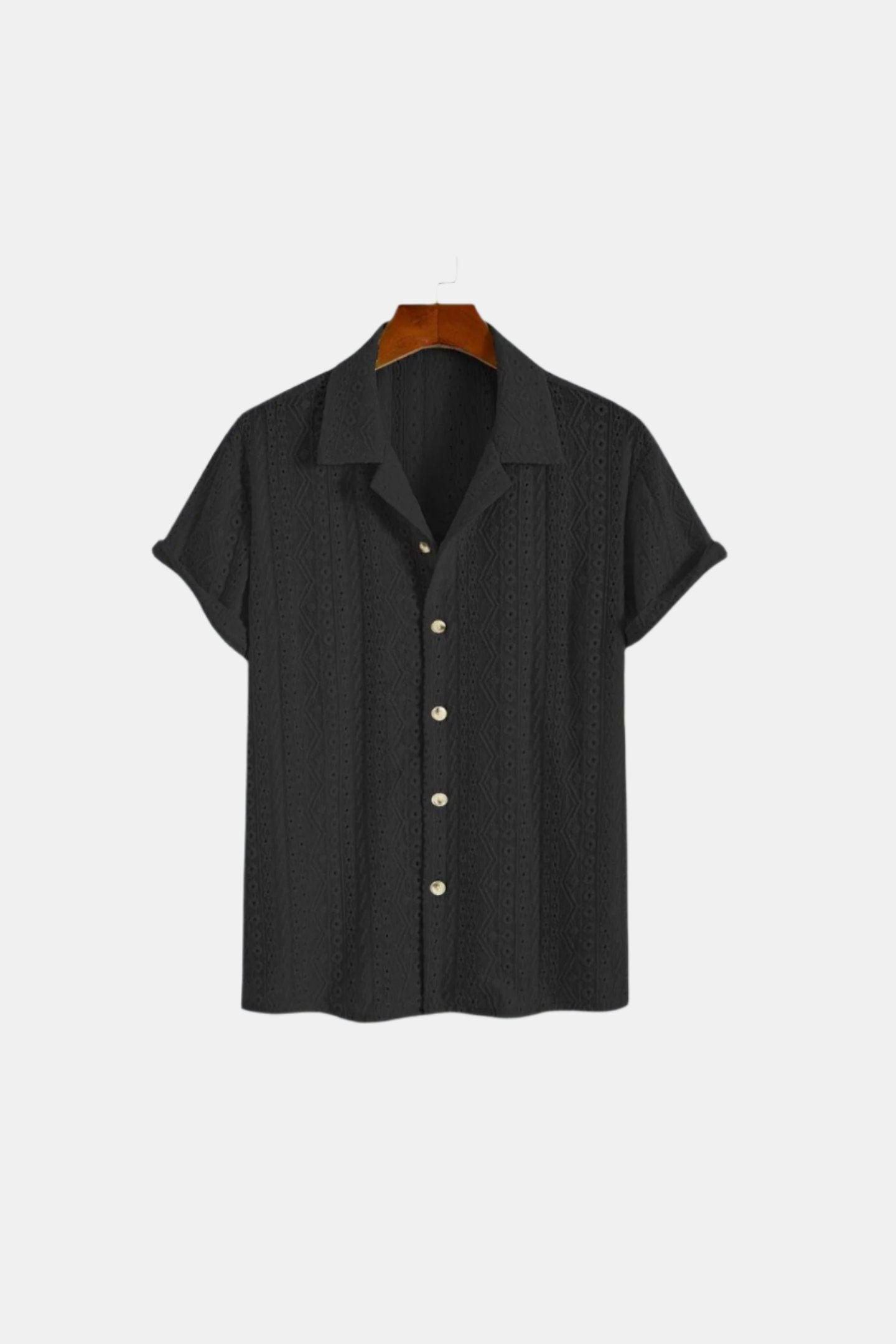 Camisa de ganchillo ligera con manga corta