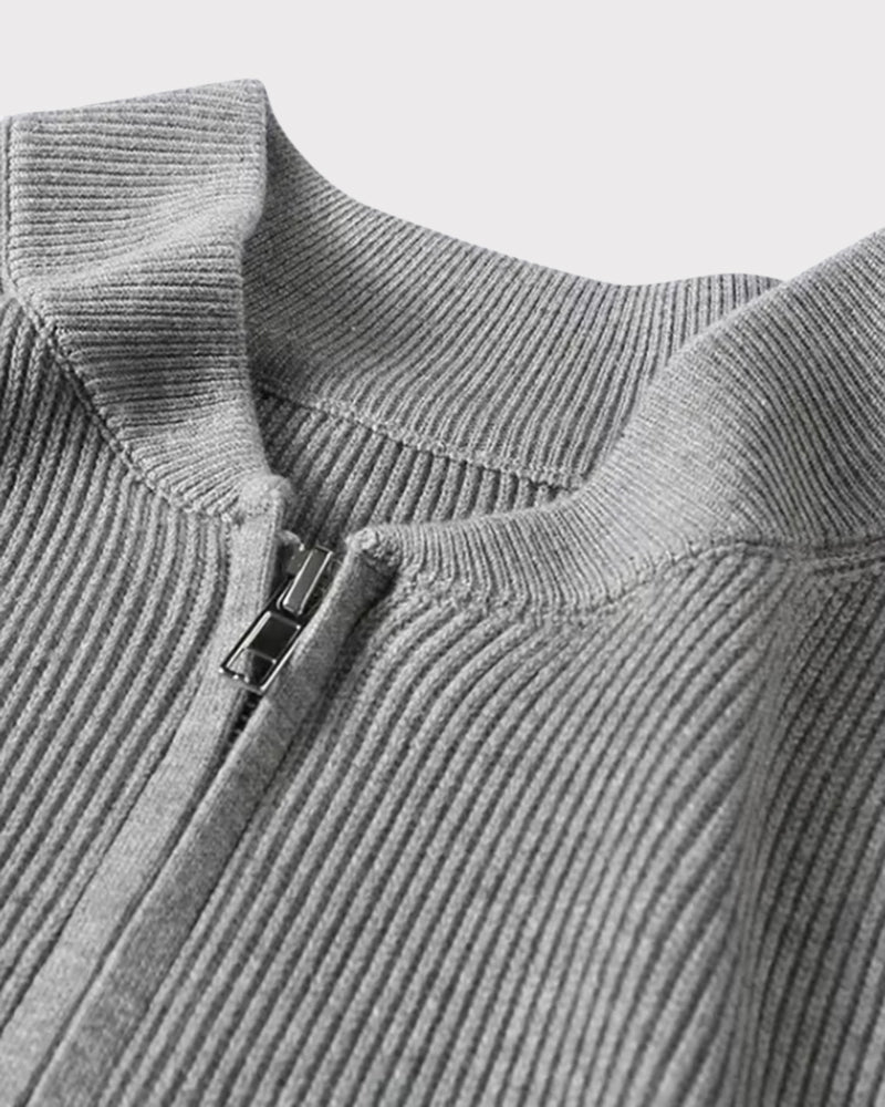 Bennett | Chaqueta de punto con cremallera y cuello alto para hombres