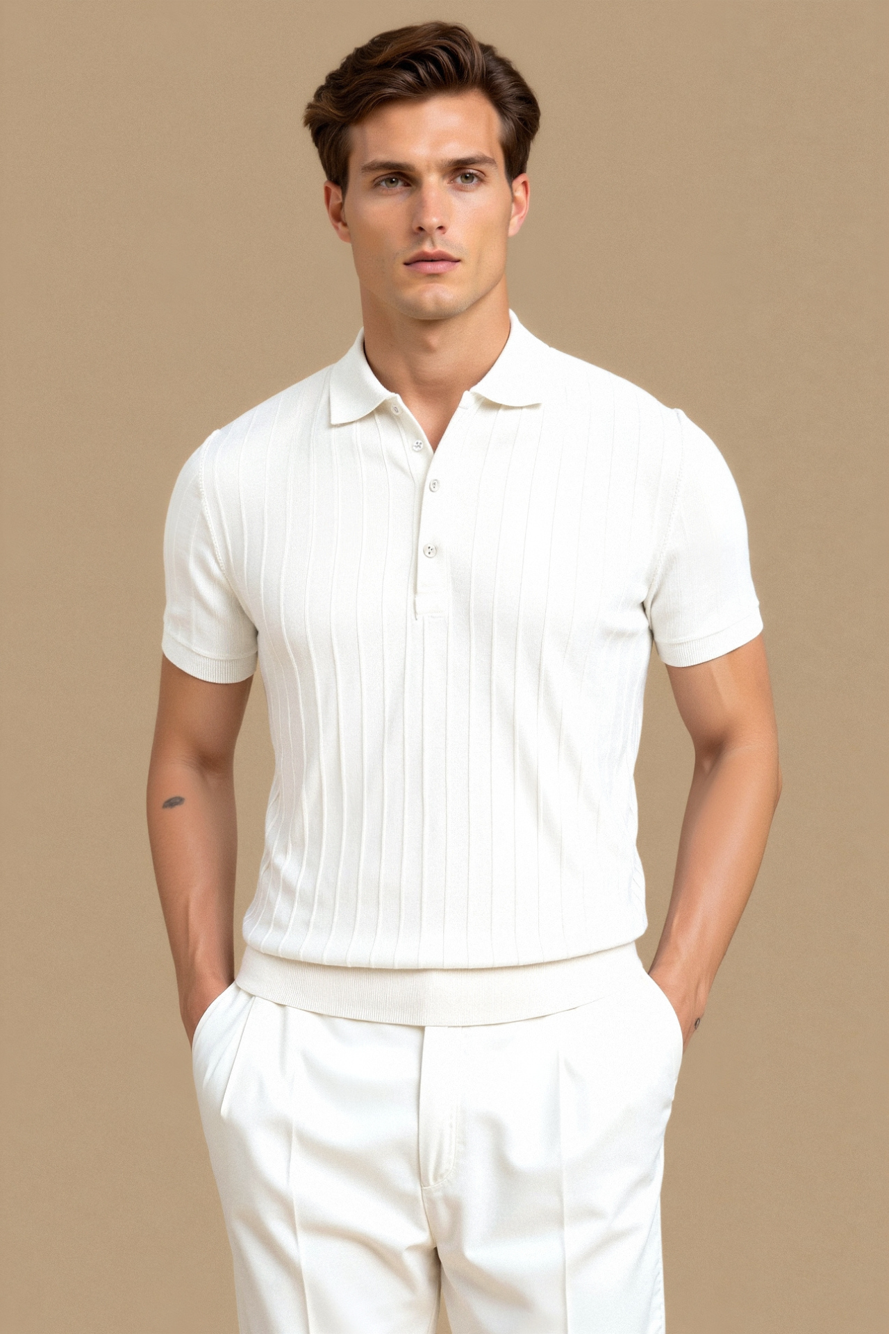 Elegantes camisetas polo para hombres en blanco – Minimalistas y atemporales
