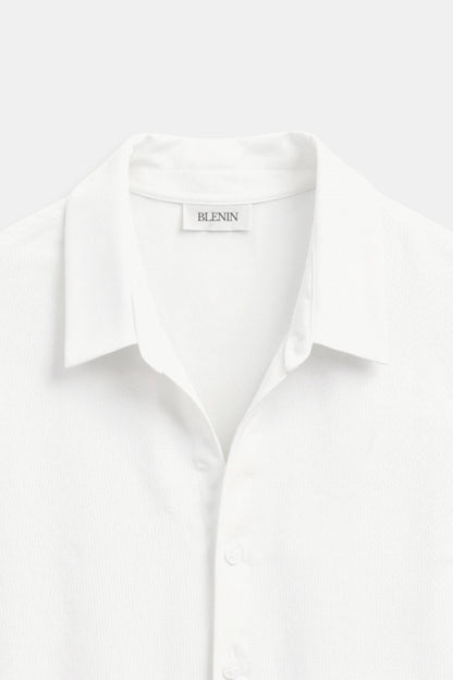 Camisa de lino clásica de manga corta