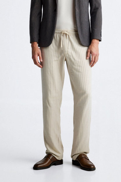 Pantalones de lounge para hombre con rayas – Estética Old Money en varios colores