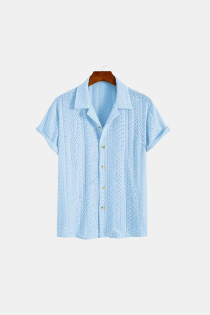 Camisa de ganchillo ligera con manga corta