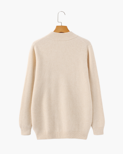 Wesley | Chaqueta de punto con cremallera de cachemira para hombres