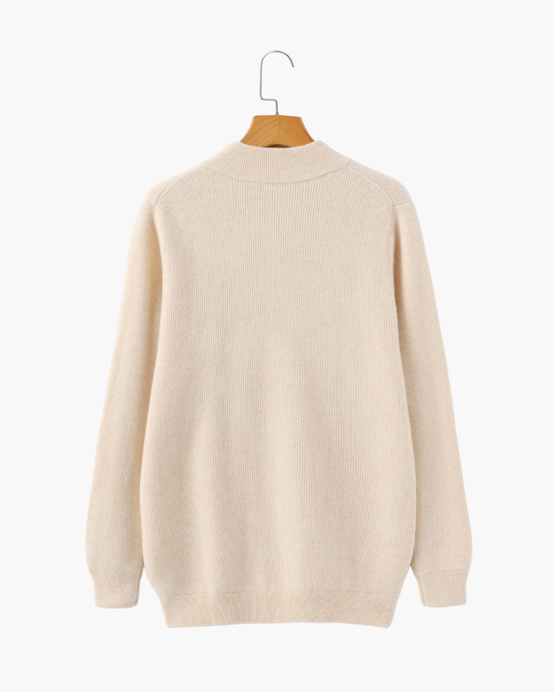Wesley | Chaqueta de punto con cremallera de cachemira para hombres