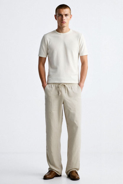 Pantalones de lounge para hombre con rayas – Estética Old Money en varios colores