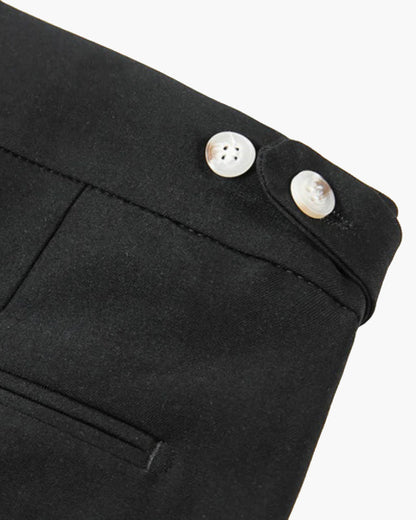 Parker | Pantalones cortos plisados a medida con hebillas laterales ajustables
