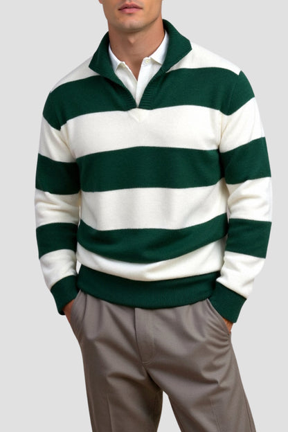 Noah | Suéter de rugby a rayas para hombres – Deportivo y Elegante