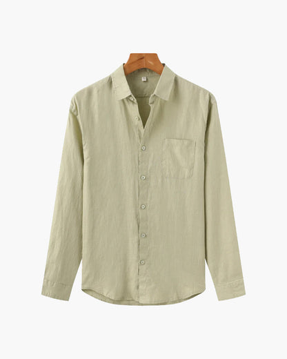 Kai | Camisa de lino de manga larga ligera para hombres en verano