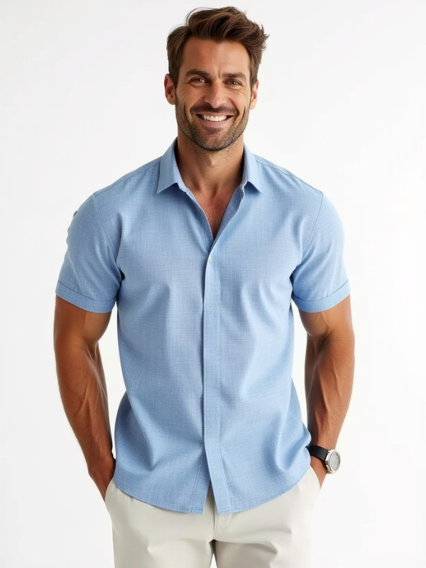 Elijah | Camisa de Verano Estilo Casual de Manga Corta