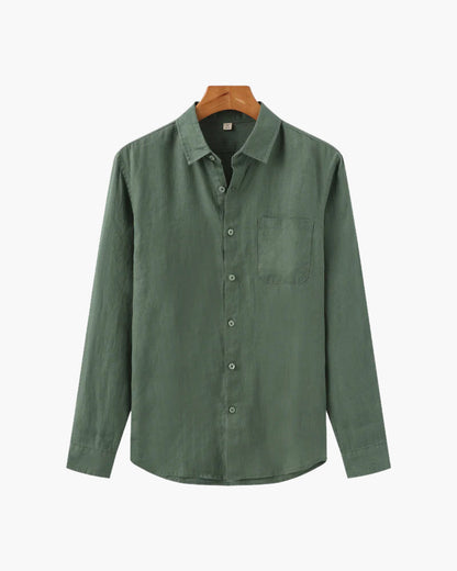 Kai | Camisa de lino de manga larga ligera para hombres en verano