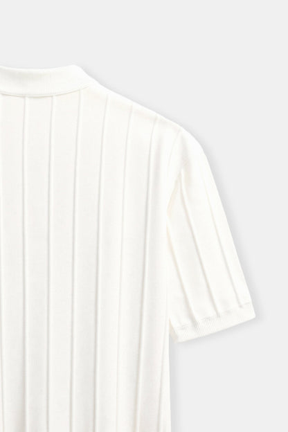Camiseta de Rayas Clásica Pesada O-Cuello Old Money