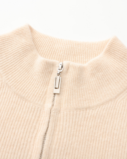 Wesley | Chaqueta de punto con cremallera de cachemira para hombres