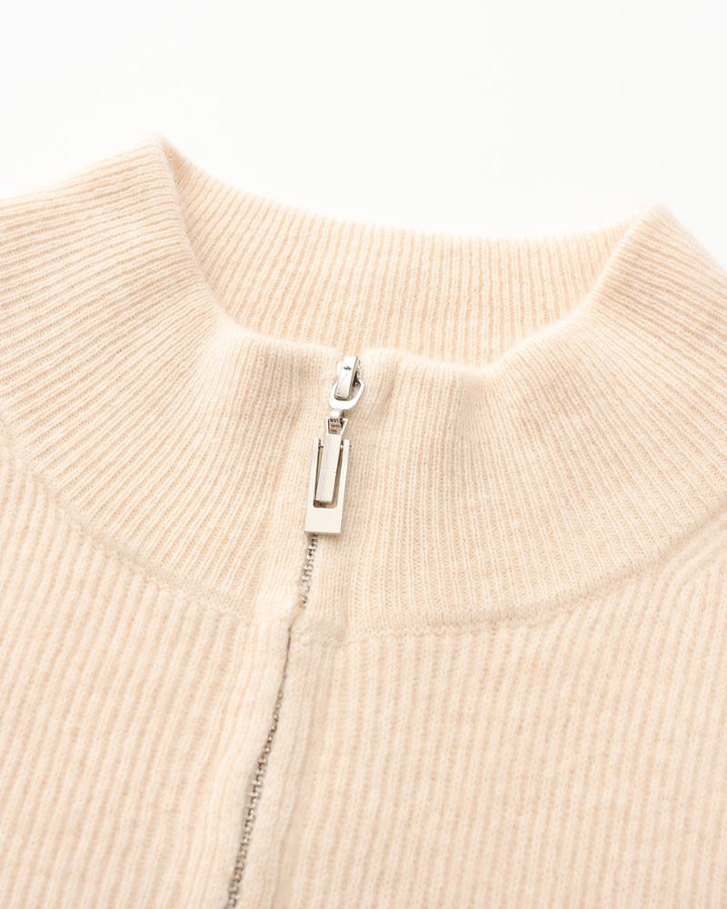 Wesley | Chaqueta de punto con cremallera de cachemira para hombres
